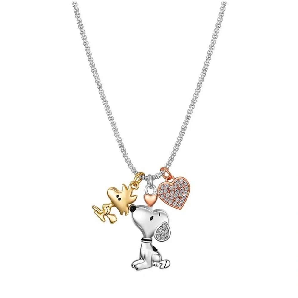 Peanuts Snoopy & Woodstock Multicolor Pendant Necklace - Charming Jewelry NWT
